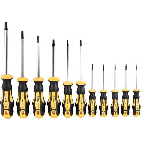 Torx Schraubendrehersatz 11-tlg T6-T40 magnetisch ergonomisch (1/5)