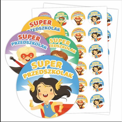 Adesivi motivazionali - Super prescolare, 48 pezzi.