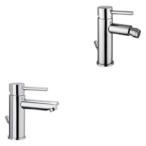 Composizione Stick, miscelatori lavabo e bidet in ottone cromo di (1/3)