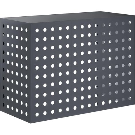Klimaanlagenabdeckung Anthrazit 110 x 50 x 80 cm Stahl vidaXL
