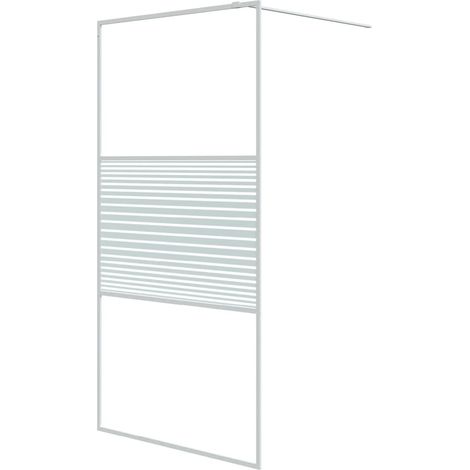 Maison Exclusive - Paroi de douche Blanc 100x195 cm Verre ESG transparent