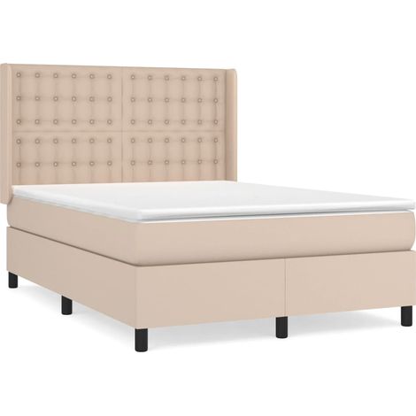Sommier à lattes de lit avec matelas Cappuccino 140x190 (1/5)