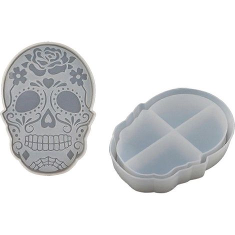 Halloween-Totenkopf-Silikonform für selbstgemachte Halloween-Dekorationen