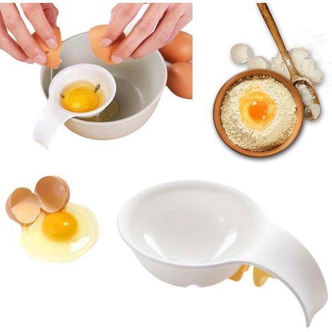 ZHIJIA PREMIUM séparateur jaune d’œuf clip bol filtre blanc jaune ustensile cuisine professionnel pour pâtisserie gâteaux (1/5)