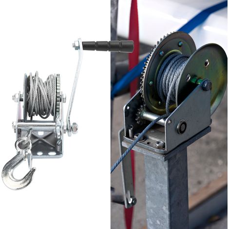 Treuil manuel autobloquant de 800 lb, petit treuil, machine de traction pour grue, treuil de 800 lb (1/5)