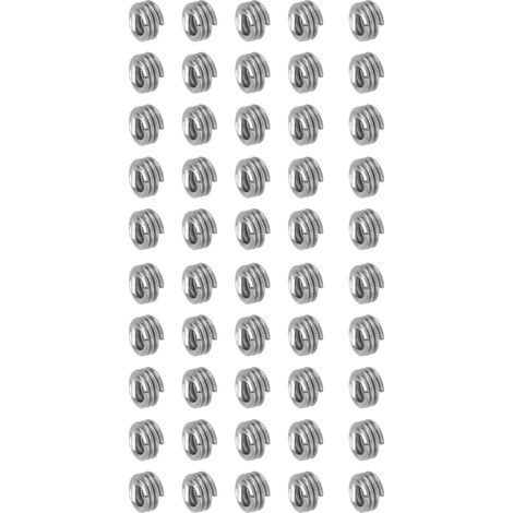 50 inserts filetés en laiton pour réparation de trous de vis, kit de restauration de filetage métrique M6 (1/5)