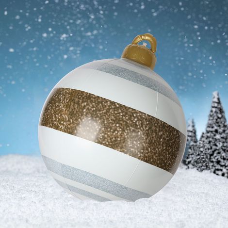 Boule De Noël Gonflable - 60 Cm - Pvc - Décoration Extérieure Et Intérieure - Lot De 1 (1/5)