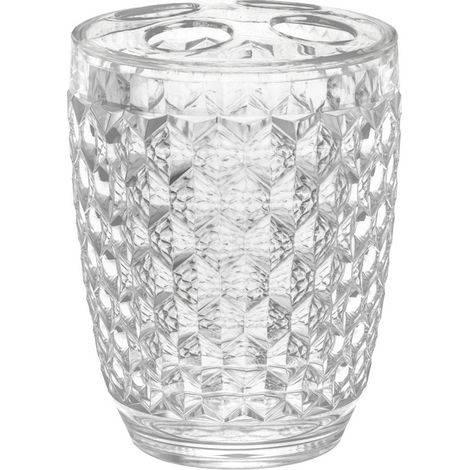 AWD INTERIOR Belis 1453 Taza para cepillos de dientes de cristal transparente con cuatro compartimentos (1/2)