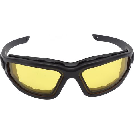 Lunettes antibuée à double lentille, résistantes aux rayures, aux chocs et aux UV, protection oculaire. Lunettes détachables avec sangle, couleur ambre. (1/5)