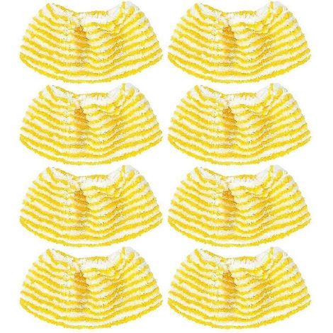 Lot de 8 chiffons de rechange en microfibre pour nettoyeur vapeur Karcher EasyFix SC 2, SC 3, SC 4, SC 5 (1/5)