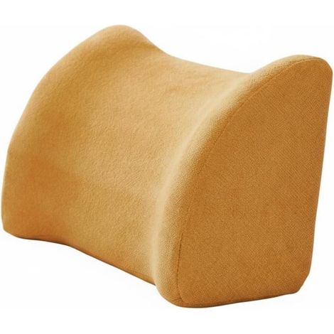 Chenille Sofa Cushion, Lumbar Support Pillow, Back and Head Support, Soft, Wear-Resistant Fabric, Elastic Foam, Back Support, Yellow, 50cm (1/5)