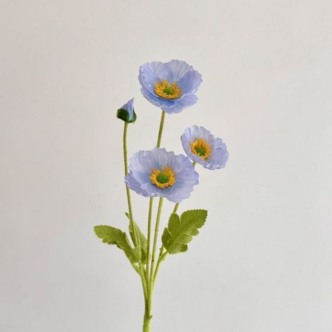 Fleurs artificielles d’orchidée haute qualité – 10 pièces en soie réaliste, idéales pour décoration de mariage, intérieur et scénographie, couleur bleu clair