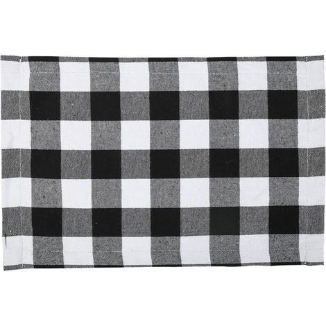 Placemats - Buffalo Check - Coton Et Jute Réversibles - Pour Décoration De Table De Noël Et Fêtes Thématiques - Lot De 4 (1/5)