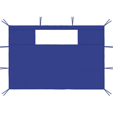 vidaXL Paredes laterales de cenador con ventanas 2 unidades azul (1/2)