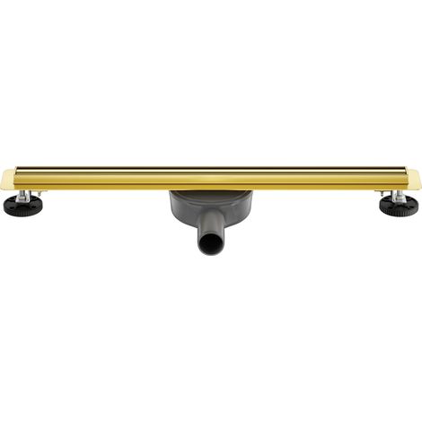 Balneo Caniveau de douche linéaire fin Slim & Low ProLine 100 cm - Acier inoxydable AISI 304 Or - Siphon, tapis d'étanchéité (1/5)