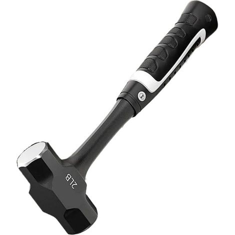Marteau octogonal en acier au carbone pour chantier de construction - Marteau d'absorption des chocs - Mur à joint solide - Mur lourd,2LB (1/3)