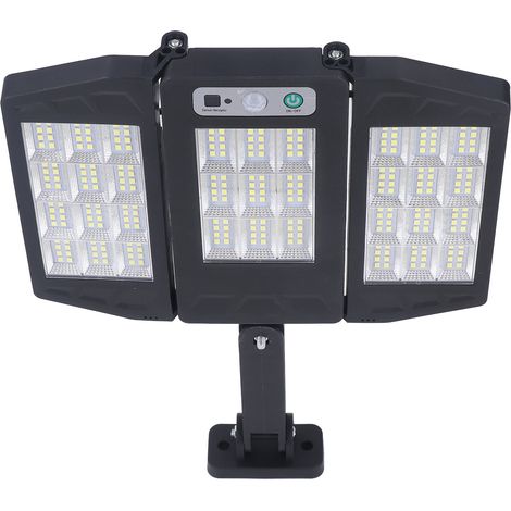 Panneau lumineux solaire à 264 LED avec télécommande et 3 modes d'éclairage extérieur pour la rue. (1/5)