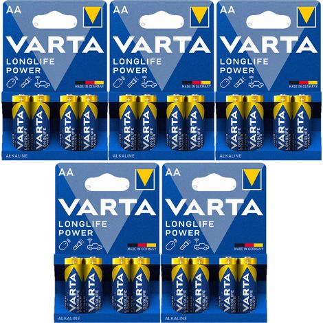 Linterna LED Varta LL Power con pilas AA (tipo LR06), paquete de 4 unidades x 5 (1/5)