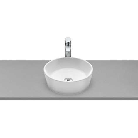 Vasque à poser ronde Optica - sans trop plein - Ø350mm - Blanc brillant - Roca (1/2)