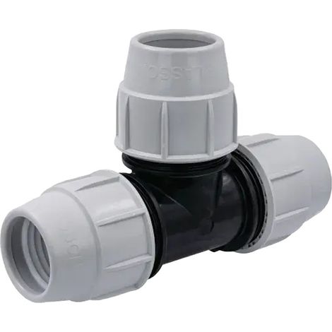 Té égal 90° à compression Millenium Série 7 PE Ø110 - Plasson (1/2)