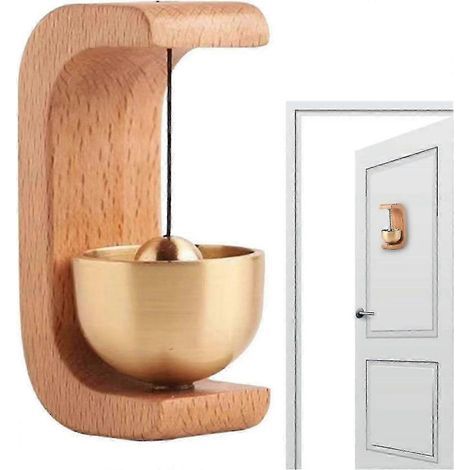 Sonnette magnétique en bois Carillon de porte en bois Sonnette magnétique décorative et puissante Décoration intérieure pour réfrigérateur (1/4)