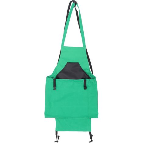 Tablier de Cueillette de Fruits Vert en Toile de Coton avec Grandes Poches (1/5)
