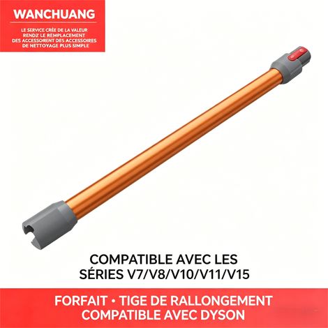 Tube d'extension métal doré pour aspirateur Dyson V6 V7 V8 V10 V11 V15