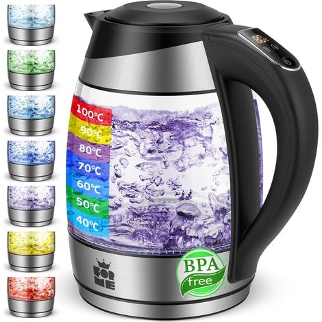 Bouilloire électrique inox 1,8 L réglage température 2200 W