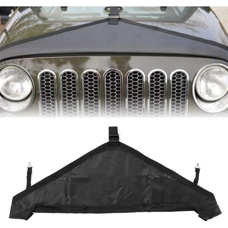 Housse de protection en toile pour capot moteur avant, compatible avec Jeep Wrangler JK 2007-2017, motif étoile à 5 branches