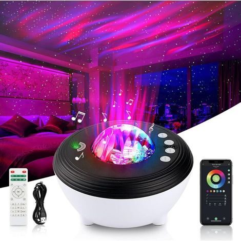 Veilleuse pour enfants, LED Projecteur Ciel Etoile WiFi Bluetooth, Projecteur Galaxie Veilleuse Etoile Projection Aide Sommeil avec Bruit Blanc, Lampe Projecteur Compatible Alexa