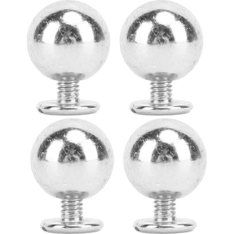 50er-Set Rundnieten, massives Eisen, multifunktionale 8-mm-Kugelnieten-Sets für Bekleidung und Handarbeit, silberfarben (1/5)
