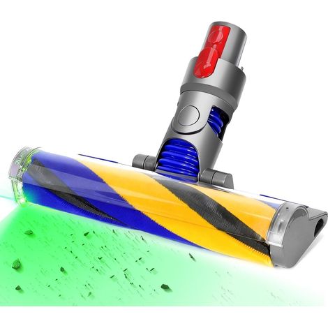 Tête de Brosse aspirateur pour Dyson V7 V8 V10 V11 V15, LED Illuminated Brush with Green Light Anti-Tangle Floor Nozzle for Hard Floors, Brosse & accessoire de Accessoires pour Dyson (1/5)