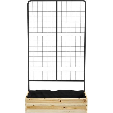 Hochbeet aus Holz mit Rankgitter 80 x 38 x 145 cm MODENUIT (1/5)