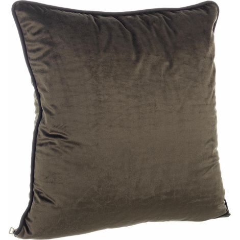 Gepolstertes Kissen ''Velvet'' mit abnehmbarem Bezug für Sofa 45 x 45 cm -Olivgrün