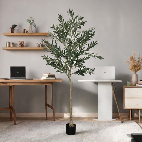 Plante artificielle vert en soie 15 x 15 x 180 cm (1/5)