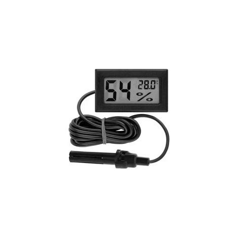 Thermomètre Hygromètre Numérique avec Sonde, Mesure Température Humidité Intérieure et Extérieure, Mini Capteur Précis pour Maison (1/4)
