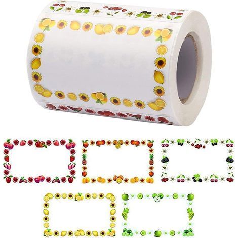 Étiquettes autocollantes amovibles inscriptibles pour bocaux, étiquettes autocollantes colorées pour garderie, contenants alimentaires, cuisine, fournitures scolaires, bocaux Mason (1/5)