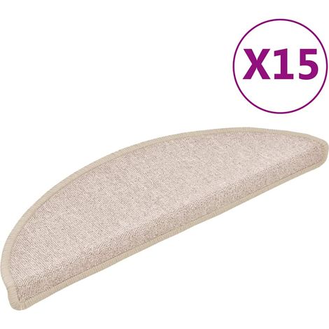 Stufenmatten 15 Stk. 56x17x3 cm Taupe Halbrund vidaXL (1/5)