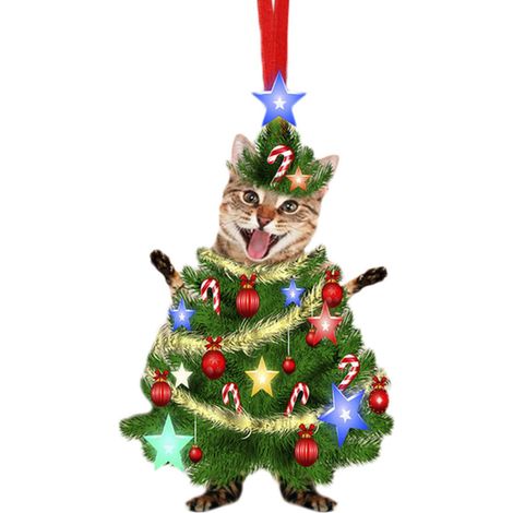 Pendent Arbre De Noel En Acrylique, Decoration Maison Fete, Cadeau Enfants, Personnage Pere Noel (1/2)