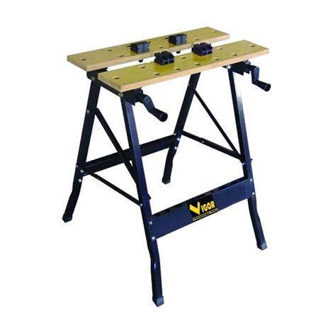 Vigor VLB-150 Banco da Lavoro Richiudibile Acciaio Verniciato Piano MDF 150 Kg 60x64x78 cm