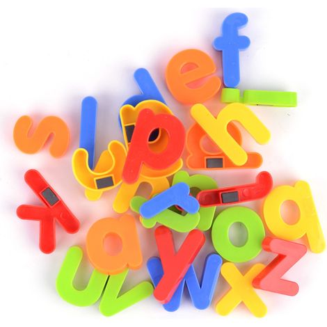 Magnetic Letters and Numbers for Toddlers - Plastic ABC Alphabet Fridge Magnets, Capital Letter Symbols for Refrigerator (26 Pieces)