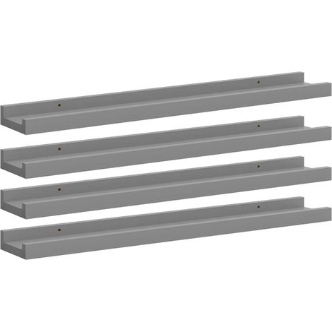 Maison Exclusive - Wandregale 4 Stk. Grau 60x9x3 cm