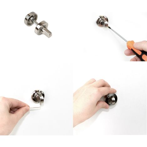EMUCA 5 jeux rosace de condamnation, rosace ronde pour porte intérieur, Ø 35 mm, Nickel satiné