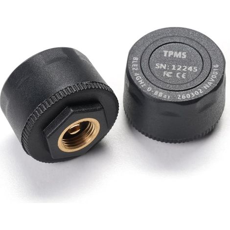 NAV0016 TPMS Moto Capteurs Externe de Pression des Pneus, Système de Surveillance Pression et Température en Temps Réel pour Écran Connecté R7M / R7X, Antivol (1/4)