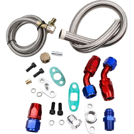 Huile Refroidi Ligne Turbo Oil Feed Retour Conduite de Vidange pour T3 T4 T70 (1/5)