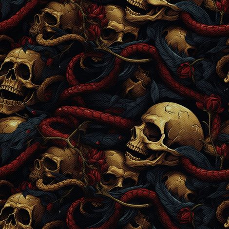 Tela decorativa para exteriores Oxford - Motivo de calavera I DX4659 (1/5)