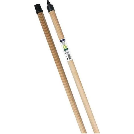 Escoba de madera rugosa de 130 cm con mango reforzado