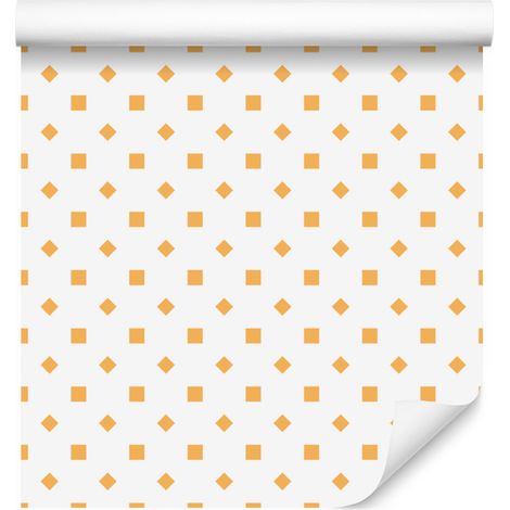 Papier peint à pois blancs et crème, petit détail pour salon et chambre 50x1000 cm (1/5)
