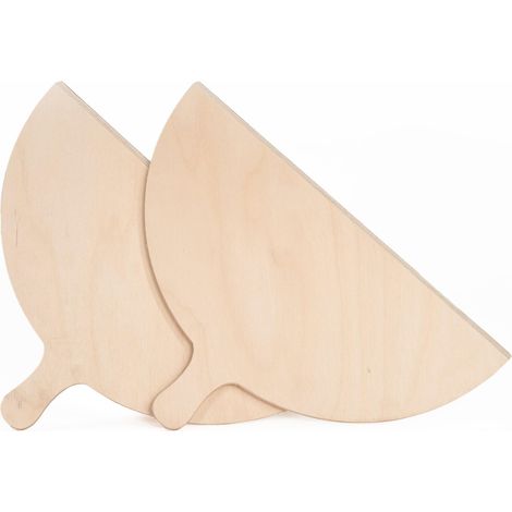 Lupia - Set 2 Pezzi PALETTE PRENDI PIZZA, Legno di Betulla, Manico Ergonomico, Compatibile con Fornetti Elettrici e Pietre Refrattarie, Made in Italy, 20x30 cm, Legno (1/4)
