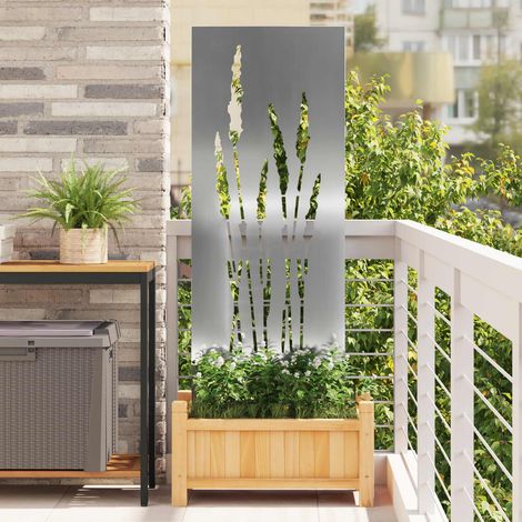 vidaXL Garden Privacy Screen Silver 50 x 140 cm Galvanised steel (1/5)
